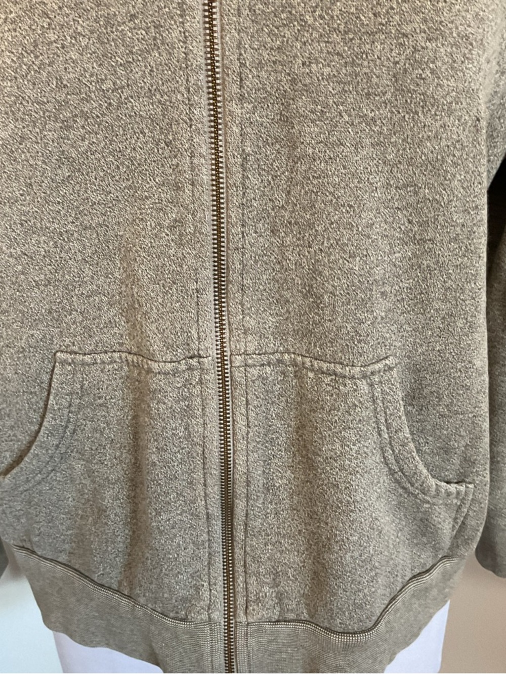 Lauren Ralph Lauren Petite Large Gray Zip Up Hoodie Sweatshirt Cotton Blend - Picture 3 of 6